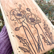 Load image into Gallery viewer, Poppy Flowers Cutting/Serving Board