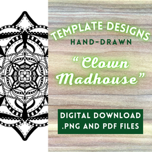 Load image into Gallery viewer, "Clown Madhouse" Radial Design Template