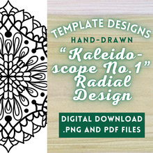 Load image into Gallery viewer, "Kaleidoscope No. 1" Radial Design/Mandala Template