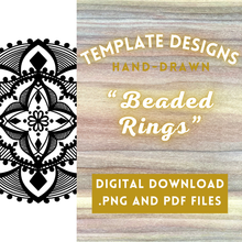 Load image into Gallery viewer, "Beaded Rings" Radial Design Template