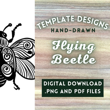 Load image into Gallery viewer, Flying Folk Beetle Template