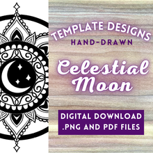 Load image into Gallery viewer, Celestial Moon Template