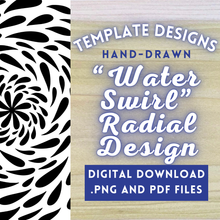 Load image into Gallery viewer, "Water Swirl" Radial Design Template