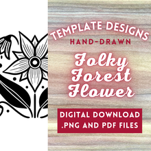 Load image into Gallery viewer, Folky Forest Flowers Template