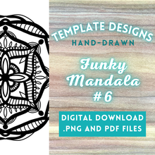 Load image into Gallery viewer, Funky Mandala #6 Radial Design Template