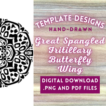 Load image into Gallery viewer, "Great Spangled Fritillary Butterfly Wing-Inspired" Radial Design Template