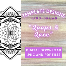 Load image into Gallery viewer, "Loops & Lace" Radial Design Template