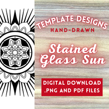 Load image into Gallery viewer, Stained Glass Sun Template