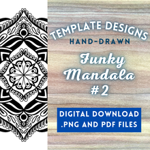 Load image into Gallery viewer, Funky Mandala #2 Radial Design Template