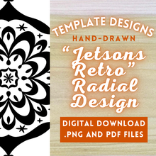 Load image into Gallery viewer, "Jetsons Retro" Radial Design/Mandala Template