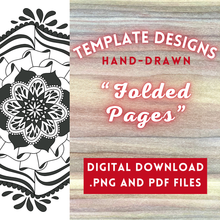 Load image into Gallery viewer, "Folded Pages" Radial Design Template