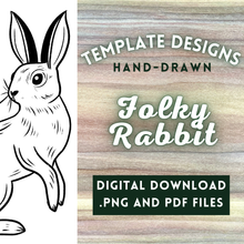 Load image into Gallery viewer, Folky Rabbit Template