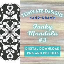 Load image into Gallery viewer, Funky Mandala #3 Radial Design Template