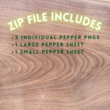 Load image into Gallery viewer, Hand-Drawn Banana Pepper Templates