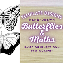 Load image into Gallery viewer, Hand-Drawn Butterflies and Moths Templates