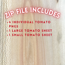 Load image into Gallery viewer, Hand-Drawn On-The-Vine Tomato Templates