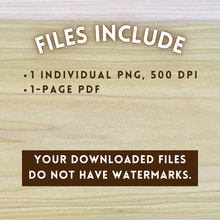 Load image into Gallery viewer, Hand-Drawn Gilled Mushroom Cluster Template