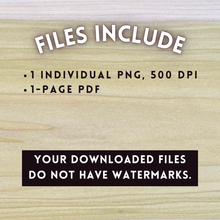 Load image into Gallery viewer, Hand-Drawn Black Bear Template