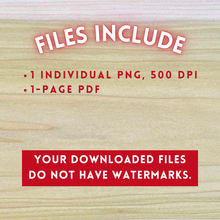 Load image into Gallery viewer, Hand-Drawn Fly Agaric Mushroom Template