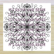 Load image into Gallery viewer, "Folk Art Tulips" (Americana) Radial Design/Mandala Template