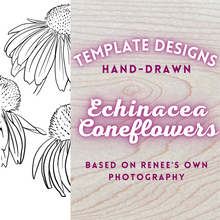 Load image into Gallery viewer, Hand-Drawn Coneflower Templates
