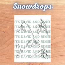 Load image into Gallery viewer, Hand-Drawn Snowdrop Templates