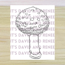 Load image into Gallery viewer, Hand-Drawn Baby Fly Agaric Mushroom Template
