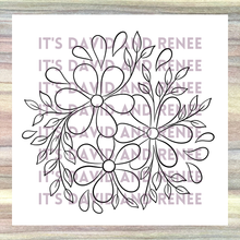 Load image into Gallery viewer, Folky Flower Trio Template