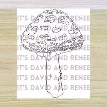 Load image into Gallery viewer, Hand-Drawn Scaly Mushroom Template