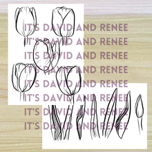 Load image into Gallery viewer, Hand-Drawn Easter Tulips Templates