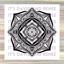 Load image into Gallery viewer, Funky Mandala #2 Radial Design Template