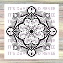 Load image into Gallery viewer, Funky Mandala #5 Radial Design Template