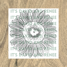 Load image into Gallery viewer, Hand-Drawn Large Sunflower Template