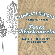 Load image into Gallery viewer, Hand-Drawn Texas Bluebonnet Templates
