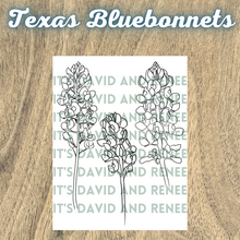 Load image into Gallery viewer, Hand-Drawn Texas Bluebonnet Templates