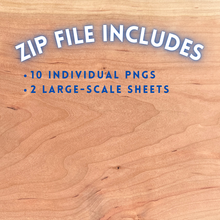 Load image into Gallery viewer, Hand-Drawn Snowdrop Templates