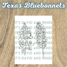 Load image into Gallery viewer, Hand-Drawn Texas Bluebonnet Templates