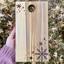 Load image into Gallery viewer, Snowflakes Cutting/Serving Board