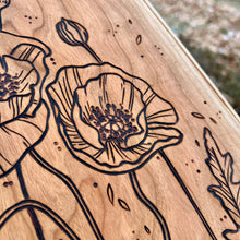 Load image into Gallery viewer, Poppy Flowers Cutting/Serving Board