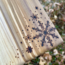 Load image into Gallery viewer, Snowflakes Cutting/Serving Board