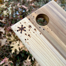 Load image into Gallery viewer, Snowflakes Cutting/Serving Board