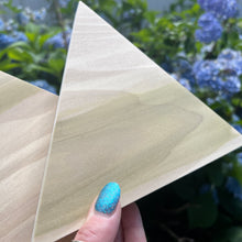 Load image into Gallery viewer, 7" Greenish Poplar Triangle Shelf Sitters