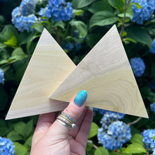 Load image into Gallery viewer, 5" Greenish Poplar Triangle Shelf Sitters