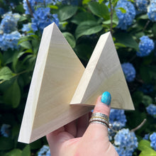 Load image into Gallery viewer, 5" Greenish Poplar Triangle Shelf Sitters