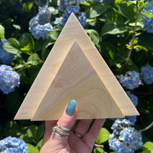 Load image into Gallery viewer, 7" Greenish Poplar Triangle Shelf Sitters