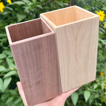 Load image into Gallery viewer, Tall Hard Maple and Walnut Boxes