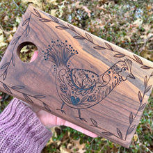 Load image into Gallery viewer, Folky Chicken Cutting/Serving Board