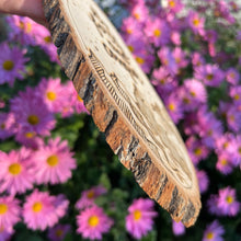 Load image into Gallery viewer, "Go forth and conquer" Inspirational Mountain Woodburned Art