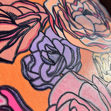 Load image into Gallery viewer, "Roses & Ranunculus" Pyrography Art