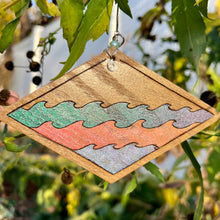 Load image into Gallery viewer, Ocean Waves Pyrography Mini Art/Ornament